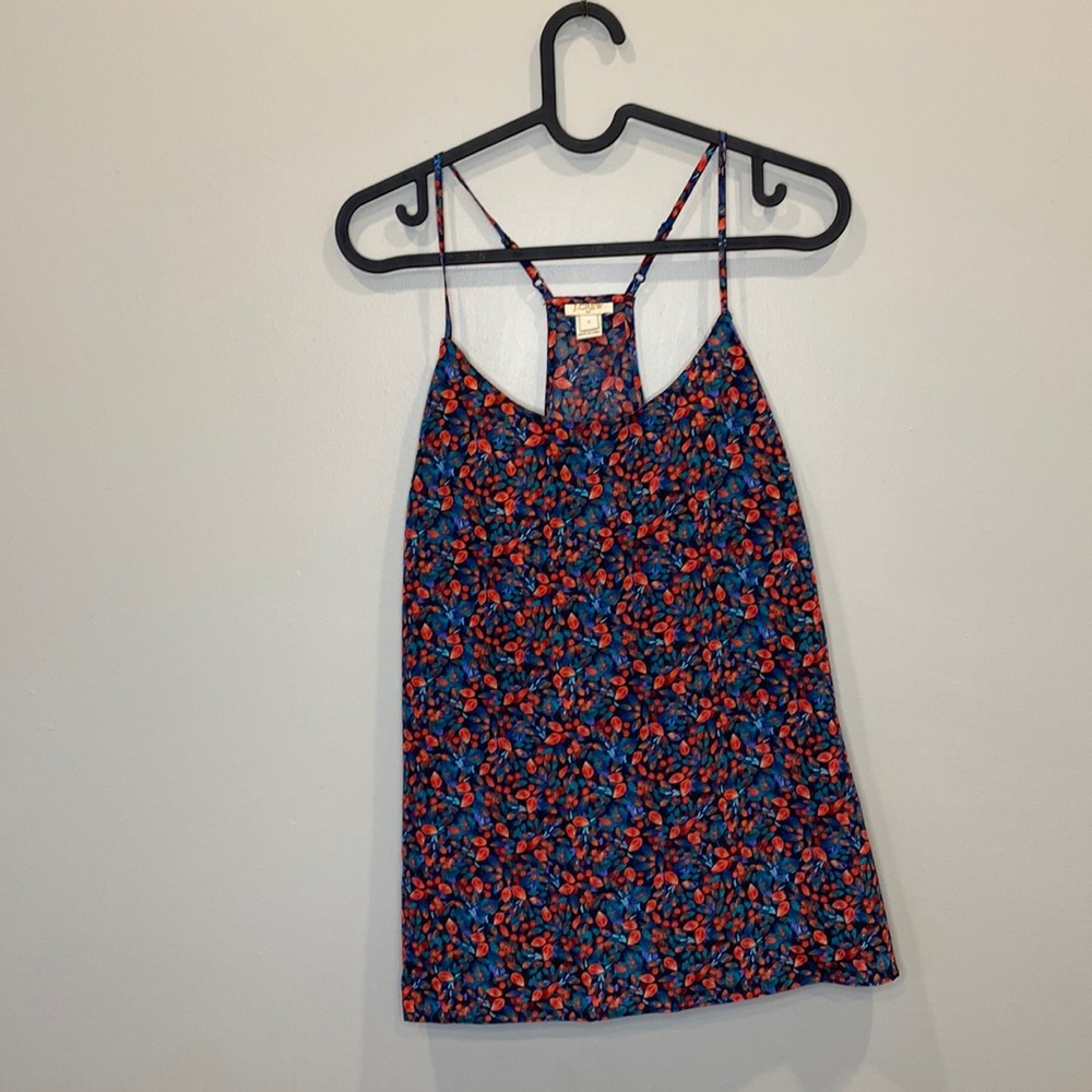 J crew patterned cami top